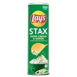 Lays Stax Sour Cream & Onion Flavored Potato Chips 150g