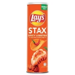 Lay's Stax Five-Spice Grilled Lobster Potato Snack can  150g