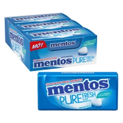 Mentos Pure Fresh Sugar-Free Peppermint Candy with Green Tea 35g x 12 jars x 6 boxes