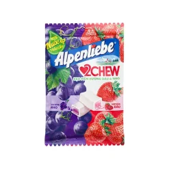 Alpenliebe 2Chew Candy Strawberry & Grape 84g x 45 bags