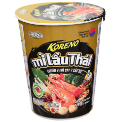 Koreno Thai Tom Yum Flavored Instant Noodles Cup 65g