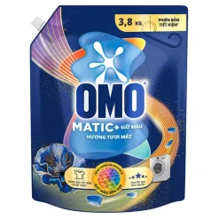 OMO Matic Front Load Color Care Liquid Detergent with Fresh Fragrance 3.8kg x 4 Pouches