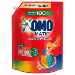 OMO Matic Top Load Color Care Liquid Detergent – Orange & Amber Fragrance 3.6kg x 4 Pouches