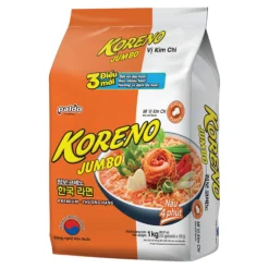 Koreno Jumbo Kimchi Flavor Instant Noodles 1 kg x 10 Bags