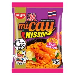 Nissin Instant Noodles Thai Tom Yum Spicy Shrimp Flavor 70g
