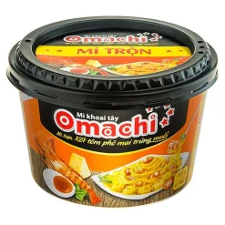 Omachi Dry Potato Noodles with Shrimp, Cheese & Salted Egg Sauce 105g x 12 Bowls